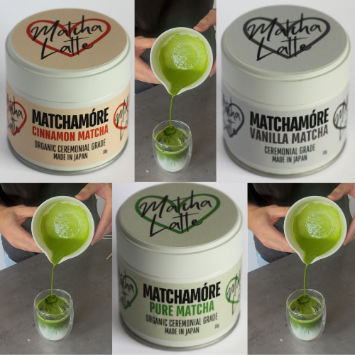 MATCHAMÓRE Immunity Bundle - Organic Cinnamon, Chocolate & Organic Pure Matcha 30g